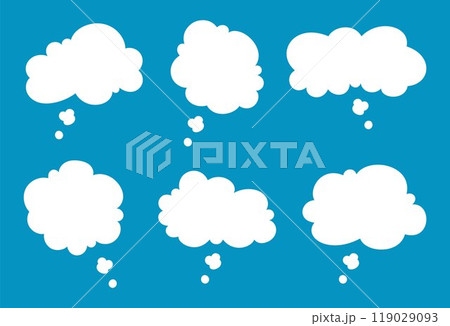 Set of speech or thought bubbles with different shapes, text chat cloud for comments, posts, comics. Modern social media template and label. Message Template. Dialogue box icon. Set of speech or thought bubbles with different shapes, text chat cloud for comments, posts, comics. Modern social media template and label. Message Template. Dialogue box icon. 119029093