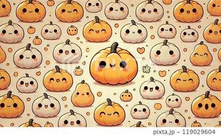 ポップなハロウィンのかぼちゃ 119029604