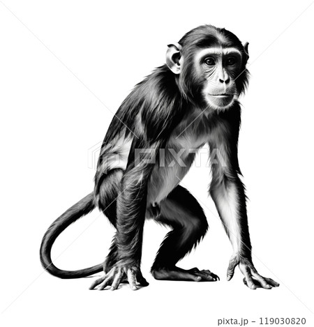 構えるサル│チンパンジー│猿│010 119030820