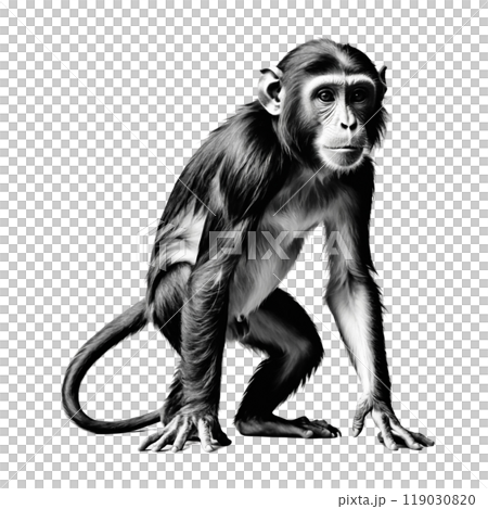 構えるサル│チンパンジー│猿│010 119030820