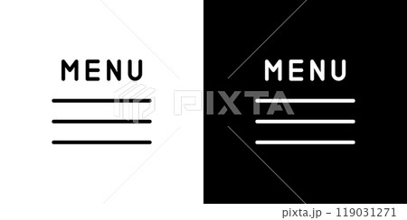 メニューボタンのシンプルなラインアイコン 119031271