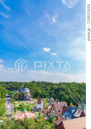 愛・地球博記念公園、「魔女の谷のみえる展望台」からの風景〈愛知県長久手市〉 119031828