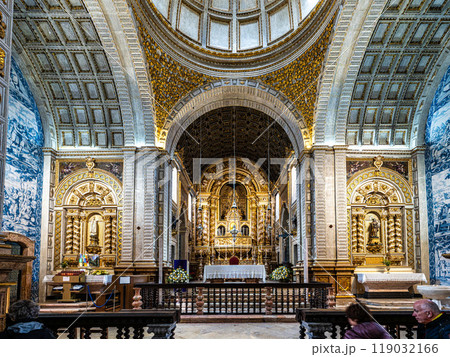 Nazare, Portugal - Mar 08, 2024: Interior of the famous Santuario de Nossa Senhora da Nazare in Portugal 119032166