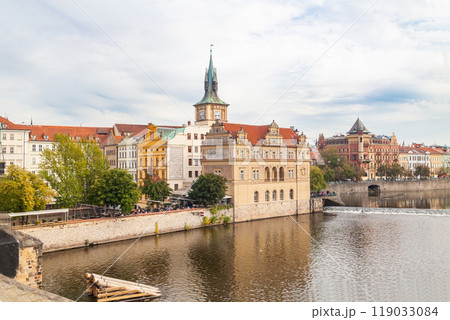 View from Charles Bridge of Smetana Museum, Prague, Czech Republic 119033084