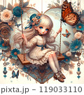 ブランコに乗る少女 119033110