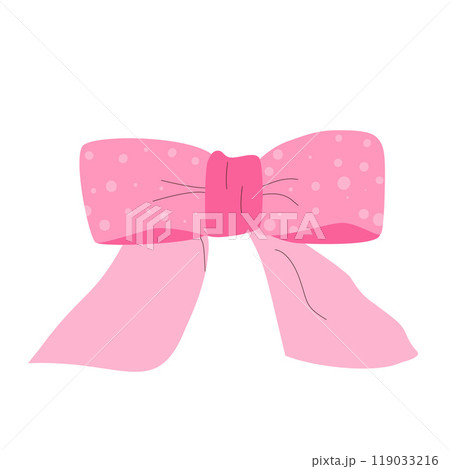 Silk band isolated on white background. Cute bow. Vector hand drawn flat bow knot illustration Silk band isolated on white background. Cute bow. Vector hand drawn flat bow knot illustration 119033216