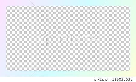白色或透明背景上的柔和色彩漸層框架-簡單可愛的16:9背景素材 119033536