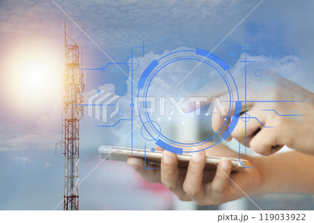 Concept of high-speed communication, 5G and 6G technology 119033922