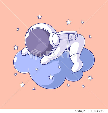 Astronaut is in a cloud and sleeping with the stars 119033989