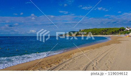 Fenals beach in Lloret de Mar in the Costa Brava, Catalonia, Spain Fenals beach in Lloret de Mar in the Costa Brava, Catalonia, Spain 119034612