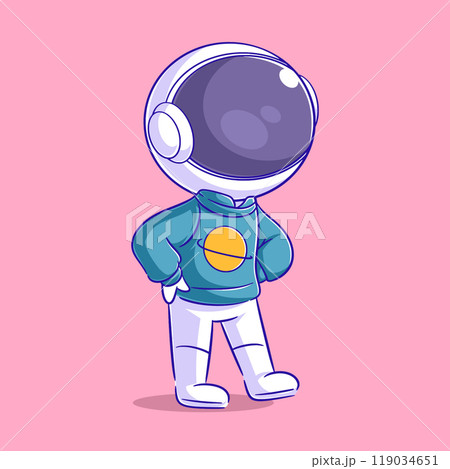 Astronaut wearing a green jacket 119034651