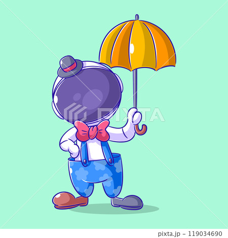 Astronaut is wearing a clown suit 119034690