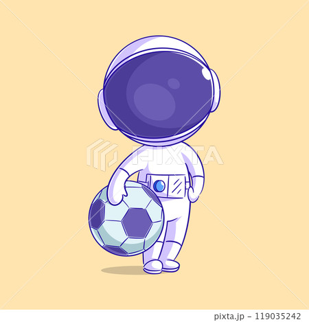 Astronaut invites to play soccer 119035242