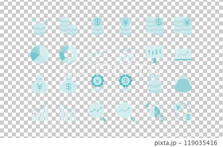 Investment and asset formation color icon set Investment and asset formation color icon set 119035416