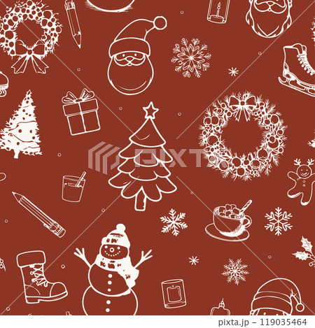 Christmas background, seamless tiling, great choice for wrapping paper pattern. 119035464
