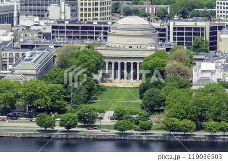 Aerial view of Boston Massachusetts Institute of Technology Campus, USA 119036503