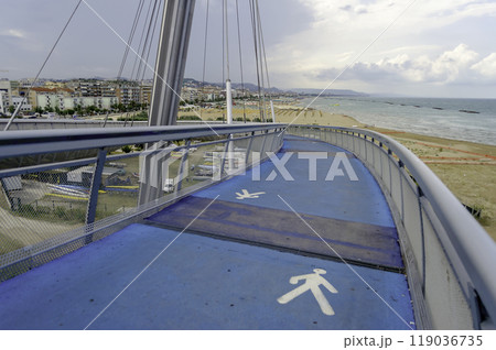 Bridge of the Sea, iconic landmark in Pescara, Italy 119036735