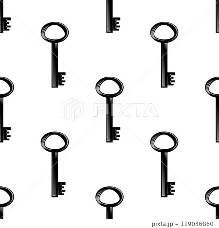 Vector magnifying glass, search icon seamless pattern. Magnifier, big tool instrument. Magnifier loupe search. Business Analysis symbol 119036860
