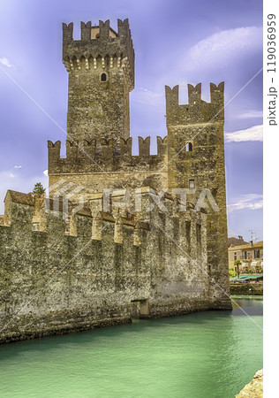 Scaliger Castle on the Lake Garda, Sirmione, Italy Scaliger Castle on the Lake Garda, Sirmione, Italy 119036959