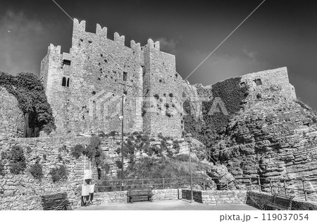 View over medieval Castle of Venus in Erice, Sicily, Italy View over medieval Castle of Venus in Erice, Sicily, Italy 119037054