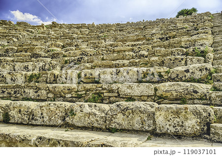 Ruins of the greek theatre of Segesta, Sicily, Italy Ruins of the greek theatre of Segesta, Sicily, Italy 119037101