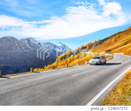 Amazing view of Grossglockner High Alpine Road at autumn. Amazing view of Grossglockner High Alpine Road at autumn. 119037272