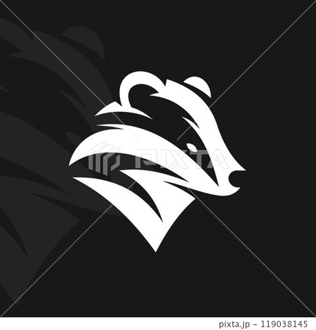 Badger logo on isolated background v61 119038145