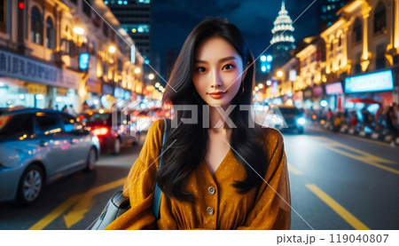 マレーシアのダウンタウンと地元の美女 119040807