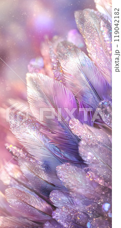 暖かいパステルライトの中に浮かぶ羽 暖かいパステルライトの中に浮かぶ羽 119042182