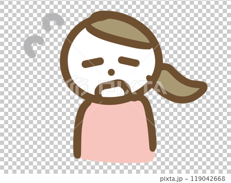 おどおどしている女性 おどおどしている女性 119042668