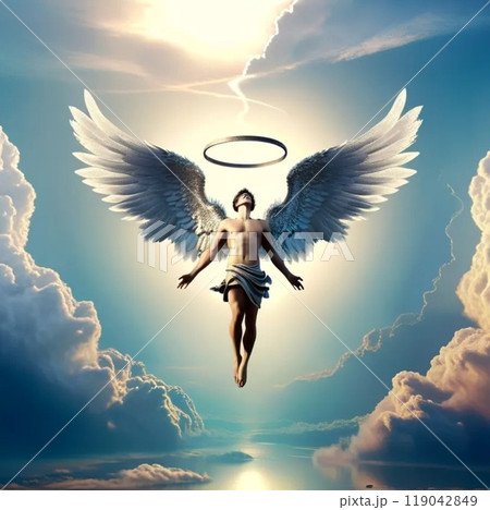 翼を広げた天使のイラスト素材 [119042849] - PIXTA