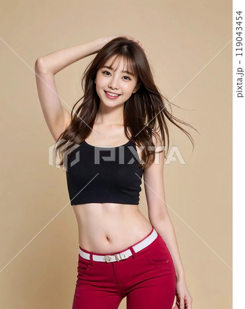 フィットネススタジオで撮影する女性 フィットネススタジオで撮影する女性 119043454