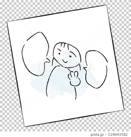 人物が描かれているラフスケッチのイメージイラスト 119043582