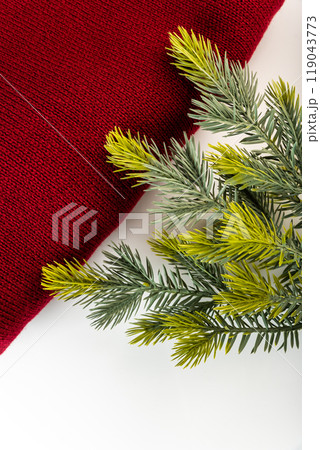 Fake fir tree branch for decorating of bouquets and home Fake fir tree branch for decorating of bouquets and home 119043773