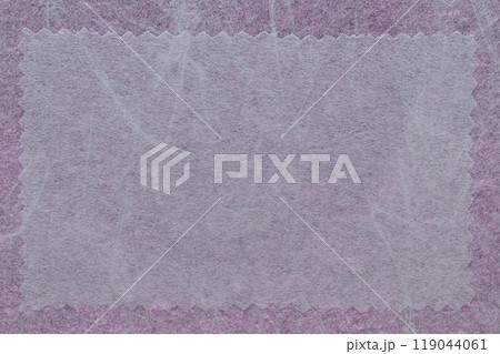 和紙のフレーム背景素材（薄紫色枠） 119044061