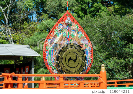 三重県伊勢市伊勢神宮で行われる秋の神楽祭の舞台 三重県伊勢市伊勢神宮で行われる秋の神楽祭の舞台 119044231