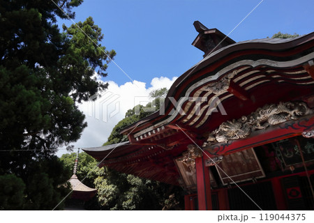 ロマンチック茨城（施無畏山小山寺は富谷観音の名で親しまれ三重塔など長い歴史を守って来ている。）桜川市 119044375