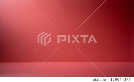奥行きのあるレッドの背景　パステルレッド　赤色 119044377