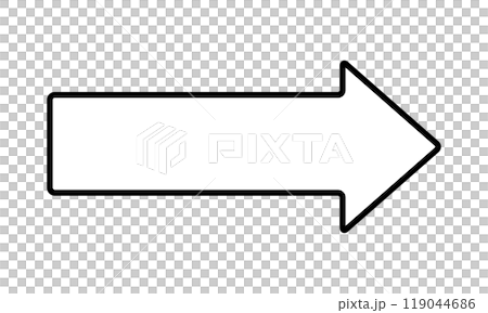 黑線簡單水平箭頭 黑線簡單水平箭頭 119044686