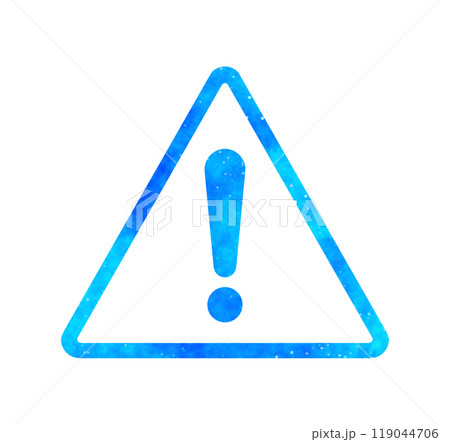 青い星空｜警告マーク	 119044706