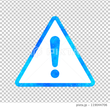 青い星空｜警告マーク	 119044706