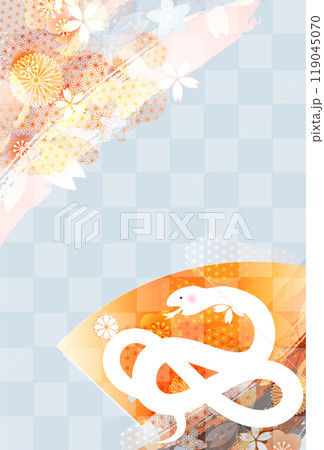 巳 年賀状 シルエット 背景 巳 年賀状 シルエット 背景 119045070