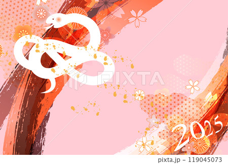 巳 年賀状 シルエット 背景 巳 年賀状 シルエット 背景 119045073