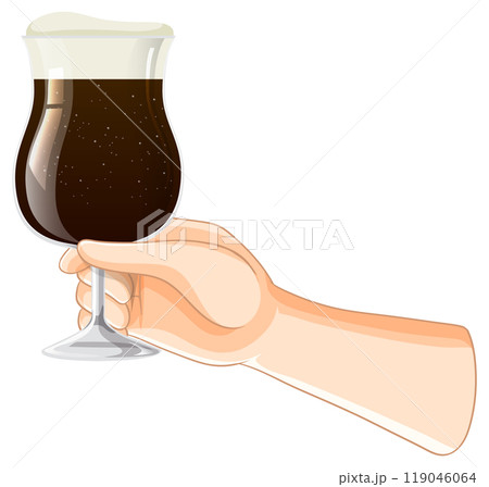 Hand Holding a Glass of Stout Hand Holding a Glass of Stout 119046064