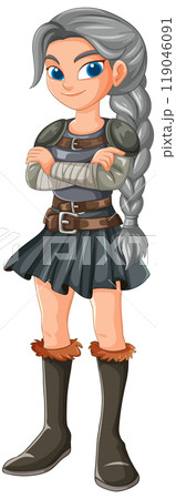Confident Female Warrior Illustration Confident Female Warrior Illustration 119046091