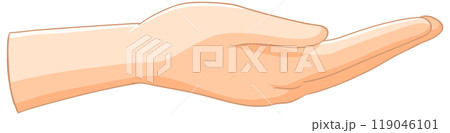 Open Hand Gesture Illustration Open Hand Gesture Illustration 119046101