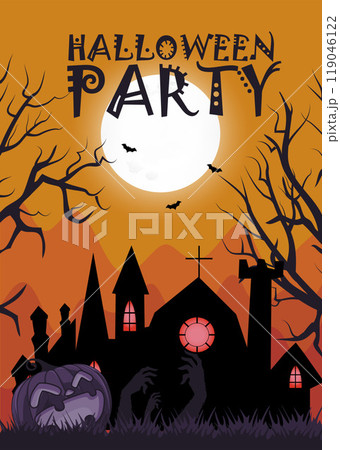 ハロウィーン ハロウィン 月 119046122