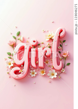 girlの文字と花 girlの文字と花 119046271