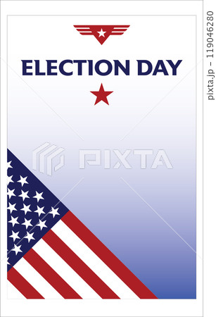 template design to celebrate election day of America 119046280