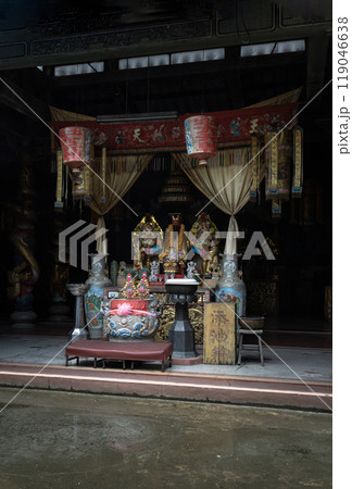 Chinese god statues on Chinese altar table at Phutthamonthon sathan or Sun wukong shrine. Chinese god statues on Chinese altar table at Phutthamonthon sathan or Sun wukong shrine. 119046638
